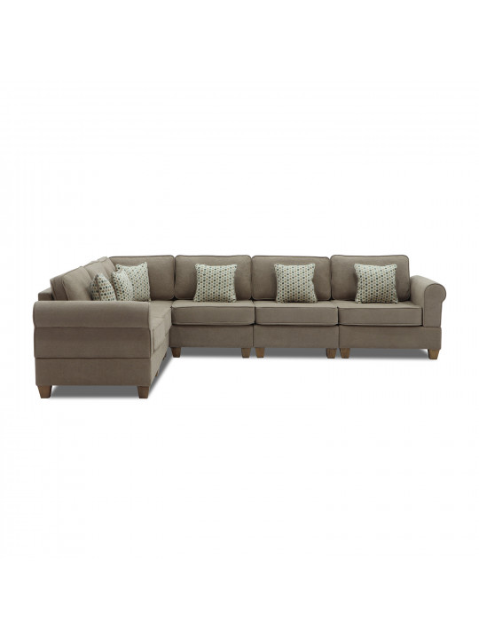 sofa HOBEL CORNER EVA LIGHT BROWN BUKLE 6/ ONTARIO REA AQUA SEA (6)