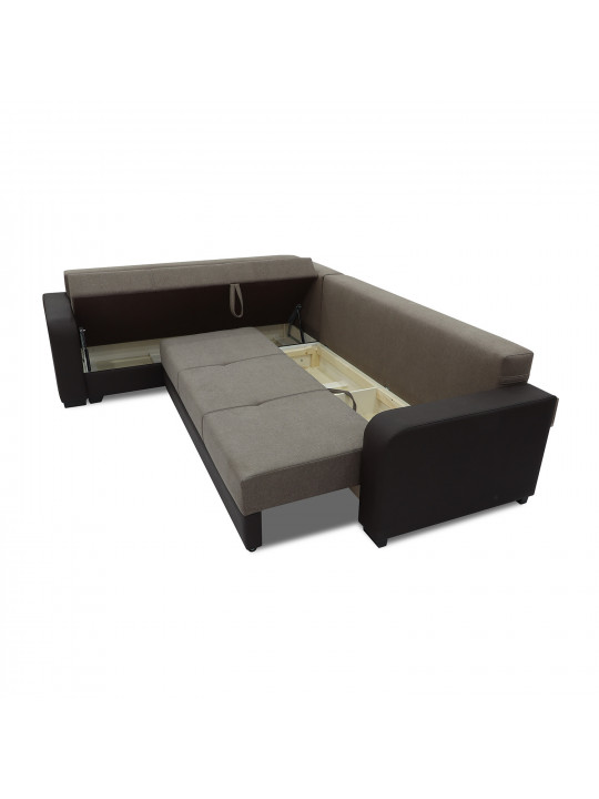 sofa HOBEL CORNER KATRIN BROWN 3673/BROWN SCANDI 6 L (6)