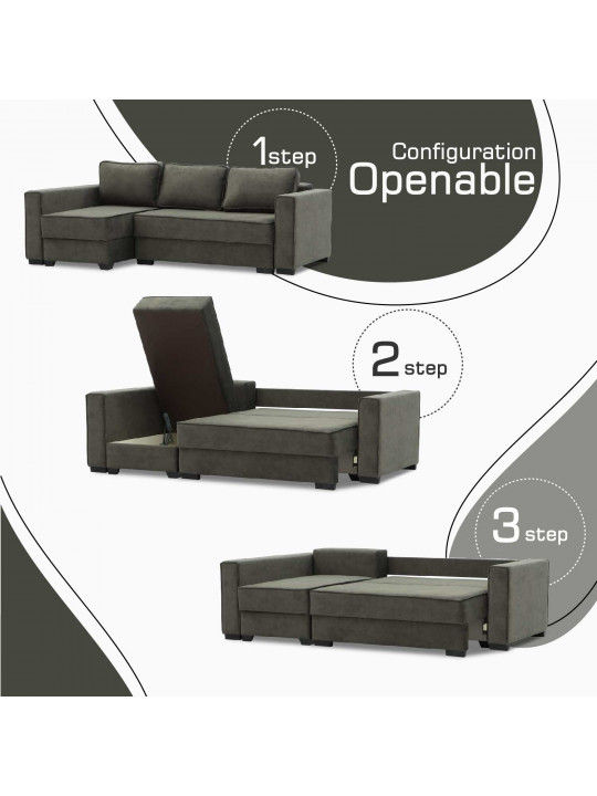 დივანი HOBEL CORNER LIZA PLUS DARK BROWN JAGUAR 18 L (5)