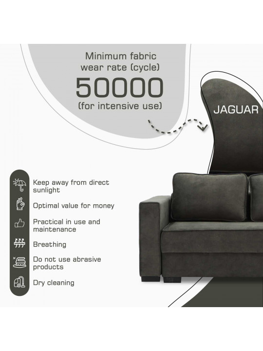 დივანი HOBEL CORNER LIZA PLUS DARK BROWN JAGUAR 18 L (5)