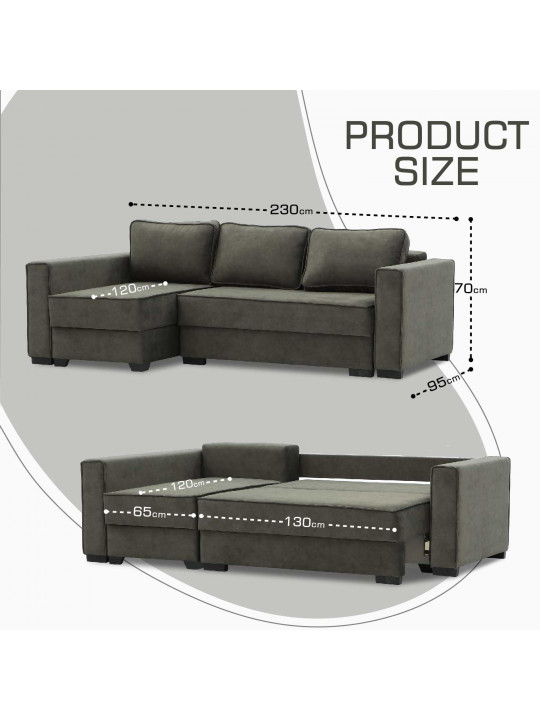 დივანი HOBEL CORNER LIZA PLUS DARK BROWN JAGUAR 18 L (5)