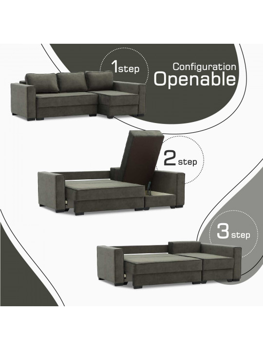 დივანი HOBEL CORNER LIZA PLUS DARK BROWN JAGUAR 18 R (5)