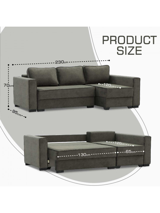 დივანი HOBEL CORNER LIZA PLUS DARK BROWN JAGUAR 18 R (5)