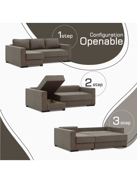sofa HOBEL CORNER LIZA PLUS LIGHT BROWN SCANDI 6 L (5)