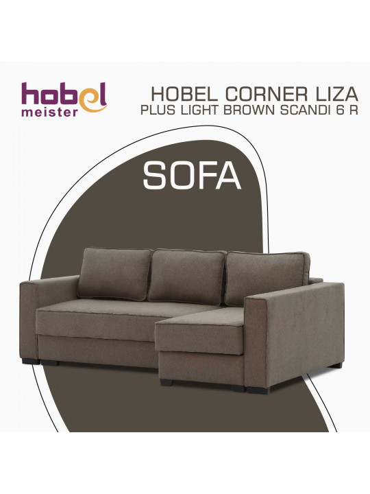 диван HOBEL CORNER LIZA PLUS LIGHT BROWN SCANDI 6 R (5)