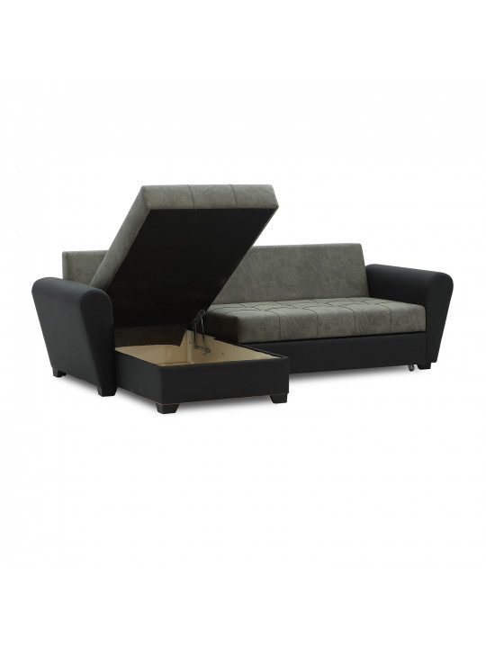 sofa HOBEL CORNER MODERN BLACK 4503/ GREY RONALDO 1808 (4)