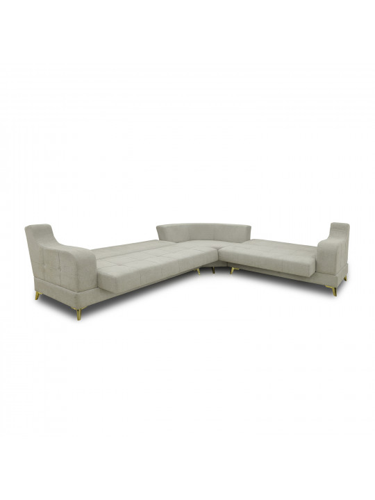 დივანი HOBEL CORNER NEW YORK GOLD L16120G LIGHT GREY BEATTO 1069/ LAMENIA 1015 R (4)
