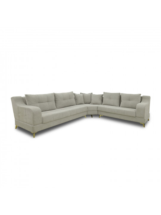 დივანი HOBEL CORNER NEW YORK GOLD L16120G LIGHT GREY BEATTO 1069/ LAMENIA 1015 R (4)