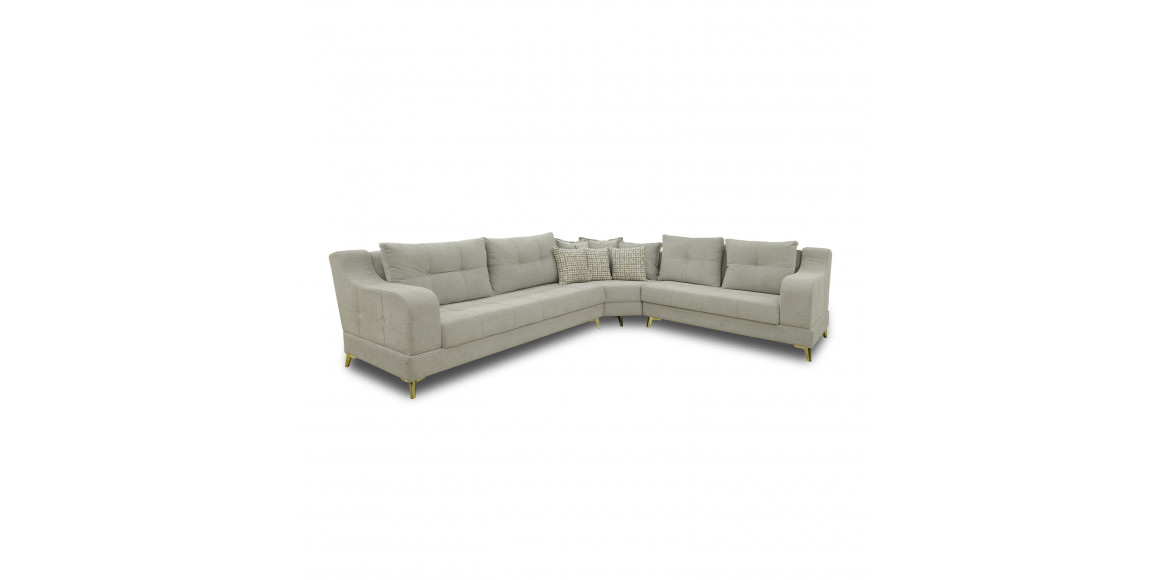 диван HOBEL CORNER NEW YORK GOLD L16120G LIGHT GREY BEATTO 1069/ LAMENIA 1015 R (4)