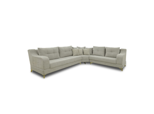 диван HOBEL CORNER NEW YORK GOLD L16120G LIGHT GREY BEATTO 1069/ LAMENIA 1015 R (4)