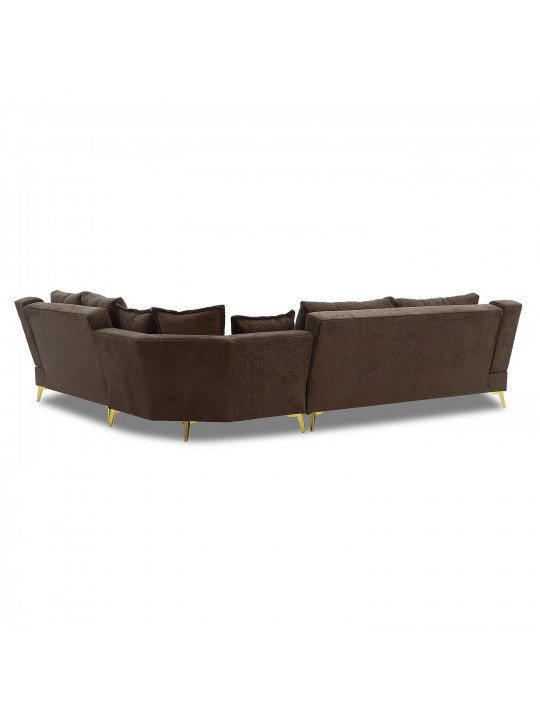 sofa HOBEL CORNER NEW YORK L16150GOLD BROWN BEATTO1005/ LAMENIA 1016 R (4)