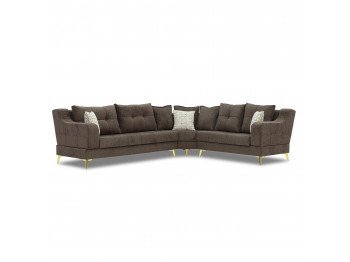 sofa HOBEL CORNER NEW YORK L16150GOLD BROWN BEATTO1005/ LAMENIA 1016 R (4)