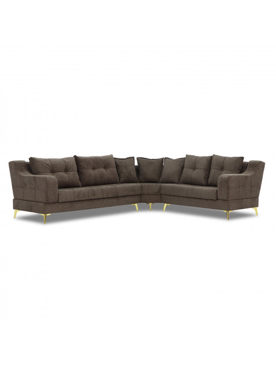 sofa HOBEL CORNER NEW YORK L16150GOLD BROWN BEATTO1005/ LAMENIA 1016 R (4)