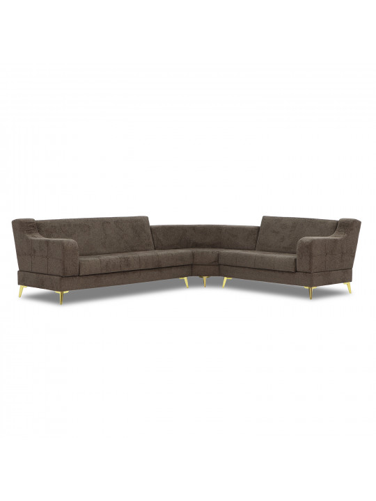 sofa HOBEL CORNER NEW YORK L16150GOLD BROWN BEATTO1005/ LAMENIA 1016 R (4)