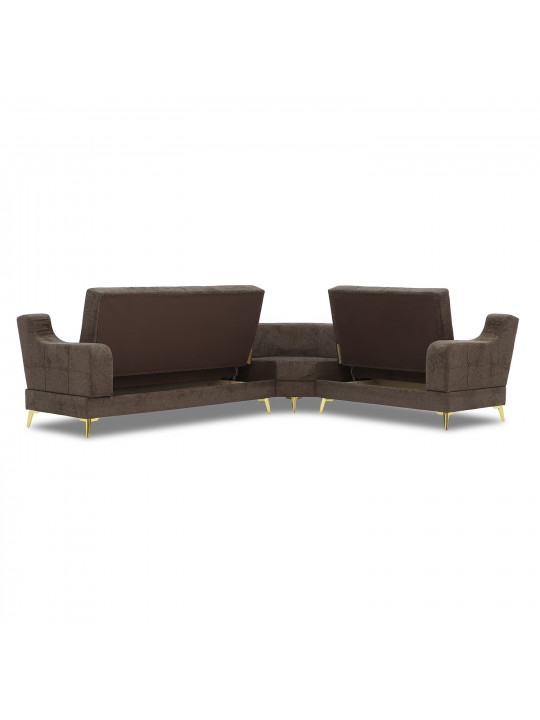 sofa HOBEL CORNER NEW YORK L16150GOLD BROWN BEATTO1005/ LAMENIA 1016 R (4)