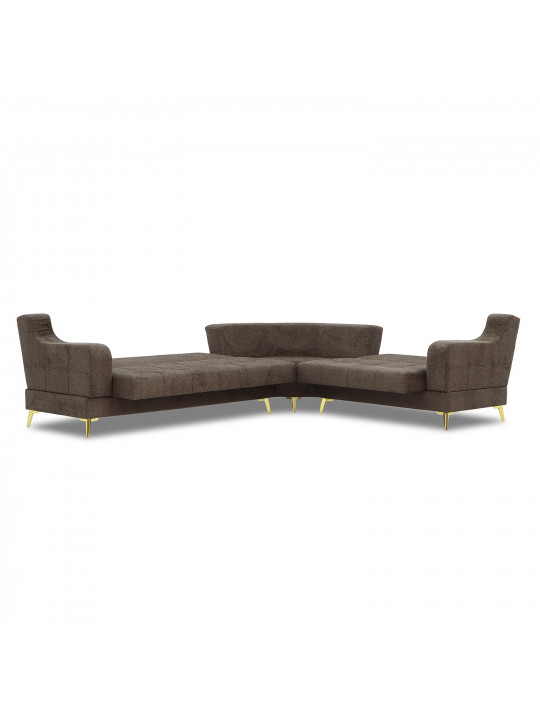 sofa HOBEL CORNER NEW YORK L16150GOLD BROWN BEATTO1005/ LAMENIA 1016 R (4)