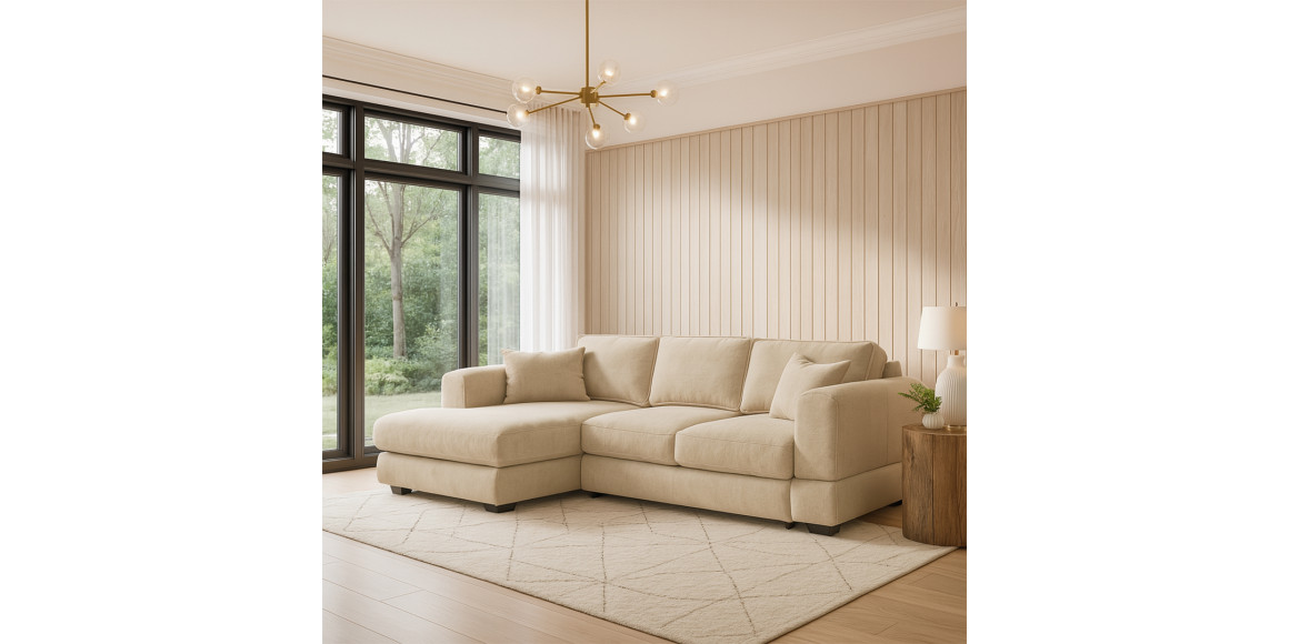 დივანი HOBEL CORNER SIDNEY PLUS CREAM  BUKLE 4 L (3)