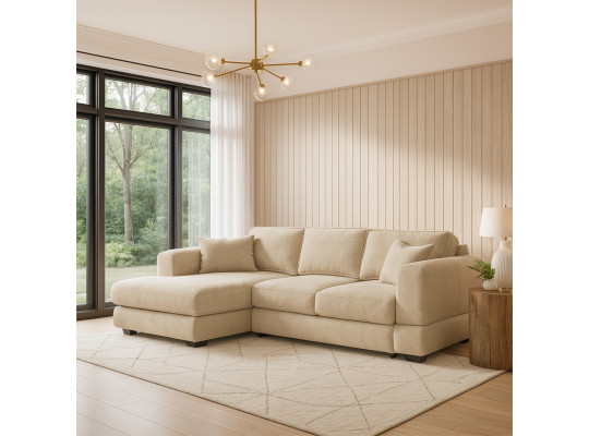 დივანი HOBEL CORNER SIDNEY PLUS CREAM  BUKLE 4 L (3)