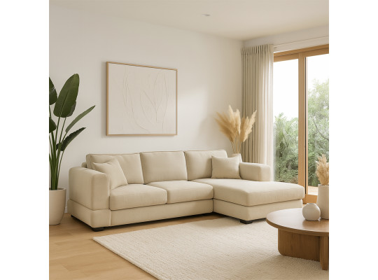 დივანი HOBEL CORNER SIDNEY PLUS CREAM  BUKLE 4 R (3)