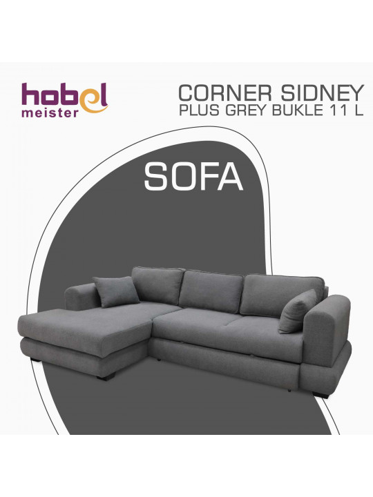 დივანი HOBEL CORNER SIDNEY PLUS GREY BUKLE 11 L (3)