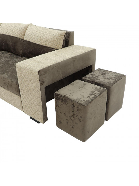 დივანი HOBEL CORNER SONYA BROWN MONACO 5/BROWN  BONCUK 6 L (5)