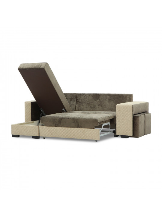 დივანი HOBEL CORNER SONYA BROWN MONACO 5/BROWN  BONCUK 6 L (5)
