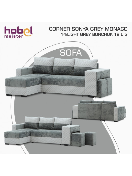 დივანი HOBEL CORNER SONYA GREY MONACO 14/LIGHT GREY BONCHUK 19  L G (5)