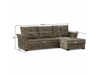 დივანი HOBEL CORNER TEXAS BROWN MONACO 5 R (5)