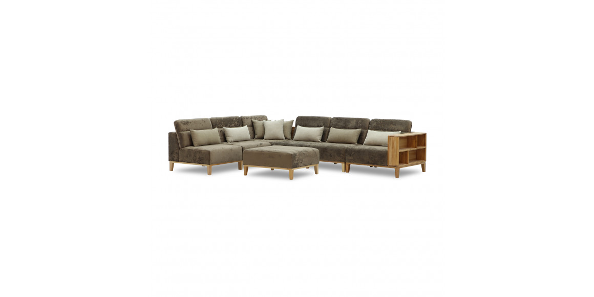 sofa HOBEL CORNER WOOD DARK CAPPUCCINO MONACO 5/ INFINITY 103/INFINITY 290 L(5)