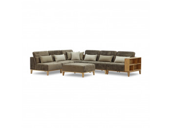 sofa HOBEL CORNER WOOD DARK CAPPUCCINO MONACO 5/ INFINITY 103/INFINITY 290 L(5)