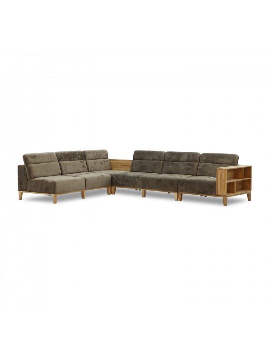 sofa HOBEL CORNER WOOD DARK CAPPUCCINO MONACO 5/ INFINITY 103/INFINITY 290 L(5)