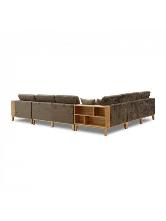 sofa HOBEL CORNER WOOD DARK CAPPUCCINO MONACO 5/ INFINITY 103/INFINITY 290 L(5)