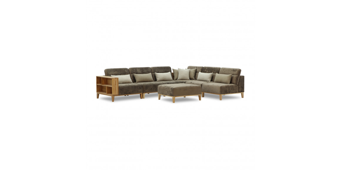 sofa HOBEL CORNER WOOD DARK CAPPUCCINO MONACO 5/ INFINITY 103/INFINITY 290 R(5)