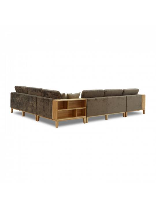 sofa HOBEL CORNER WOOD DARK CAPPUCCINO MONACO 5/ INFINITY 103/INFINITY 290 R(5)