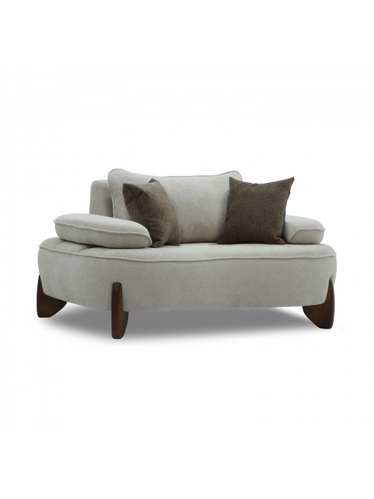 armchair HOBEL DANIA 1 STR CREAM BONCUK 4/ BROWN BEATTO 1012 (1)