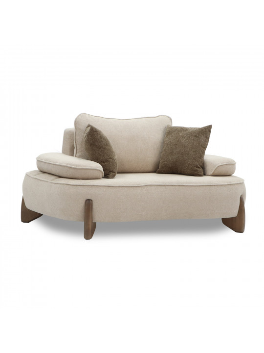 სავარძელი HOBEL DANIA 1 STR CREAM BONCUK 4/ BROWN BEATTO 1012 (1)