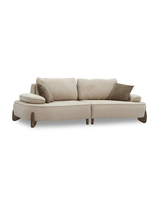 დივანი HOBEL DANIA 2 STR CREAM BONCUK 4/ BROWN BEATTO 1012 (2)