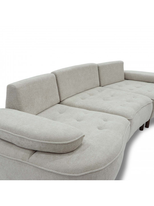 sofa HOBEL DANIA 3 STR CREAM BONCUK 4/ BROWN BEATTO 1012 (3)