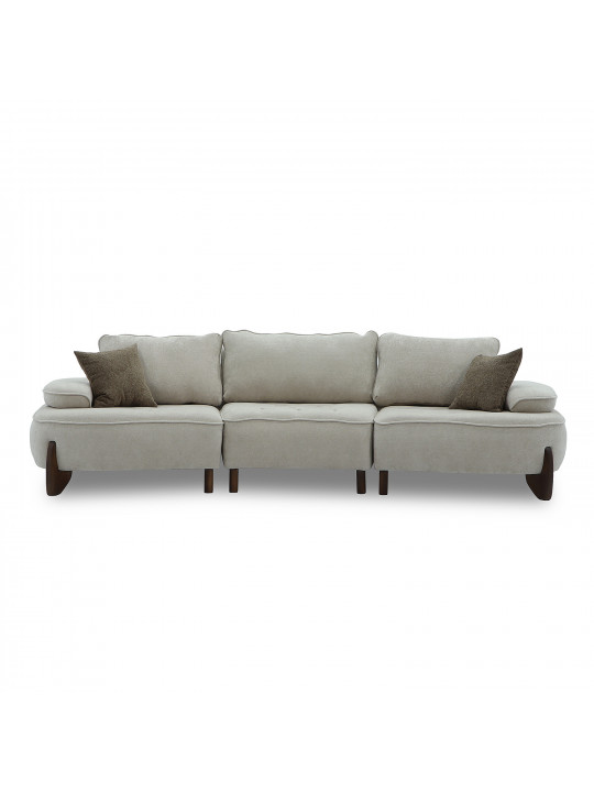 sofa HOBEL DANIA 3 STR CREAM BONCUK 4/ BROWN BEATTO 1012 (3)