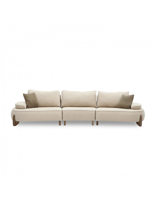 sofa HOBEL DANIA 3 STR CREAM BONCUK 4/ BROWN BEATTO 1012 (3)