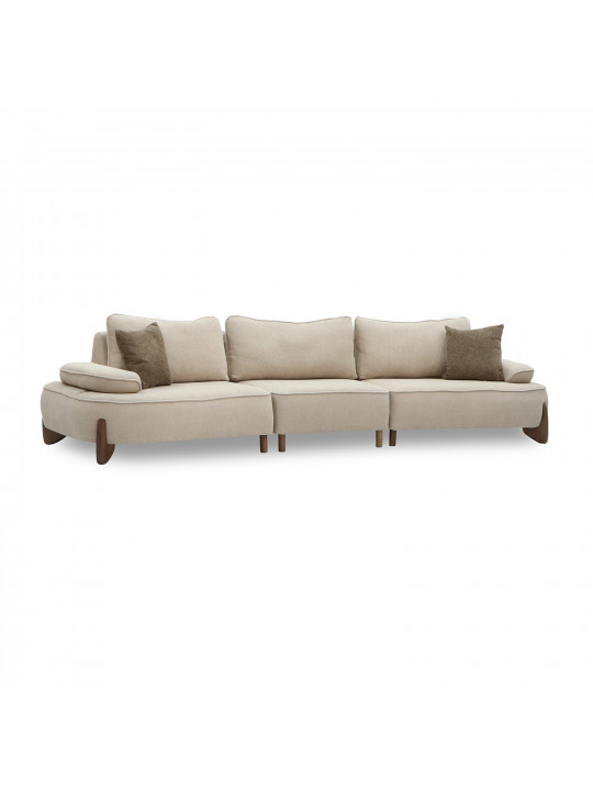 sofa HOBEL DANIA 3 STR CREAM BONCUK 4/ BROWN BEATTO 1012 (3)