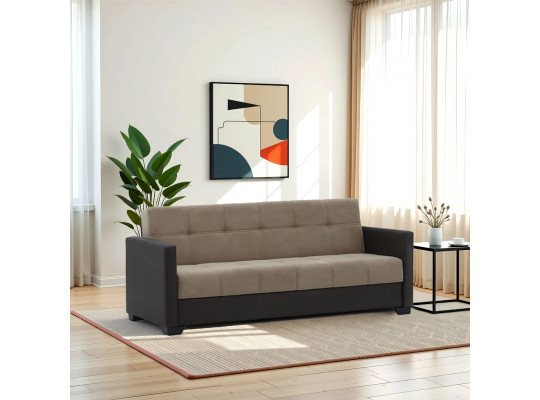 დივანი HOBEL MARVEL ECONOM BROWN 3673/LIGHT BROWN VIVALDI 22 (2)