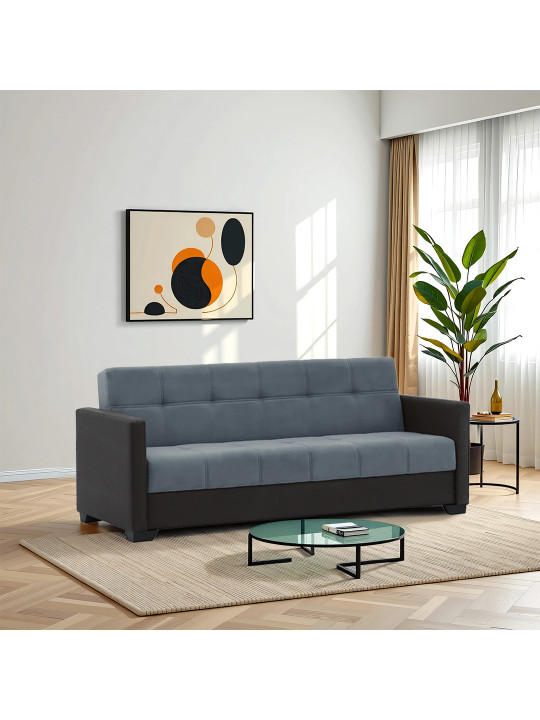 დივანი HOBEL MARVEL ECONOM DARK GREY 8410/ BLUE GREY VIVALDI 12 (2)