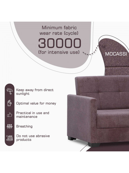 диван HOBEL MARVEL FIX ECONOM HP BLACK 4503/PURPLE MOCASSI 2147 (1)
