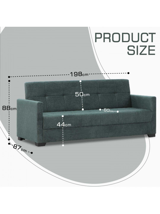 диван HOBEL MARVEL FIX ECONOM HP GREEN MOCASSI 5515 (1)