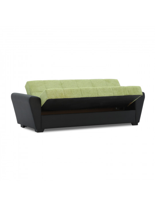 диван HOBEL MODERN ECONOM BLACK 4503/ GREEN BEATTO 1018 (2)