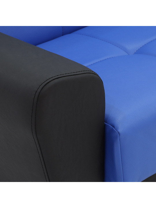 sofa HOBEL MODERN ECONOM BLACK 4503/BLUE 9440 (2)