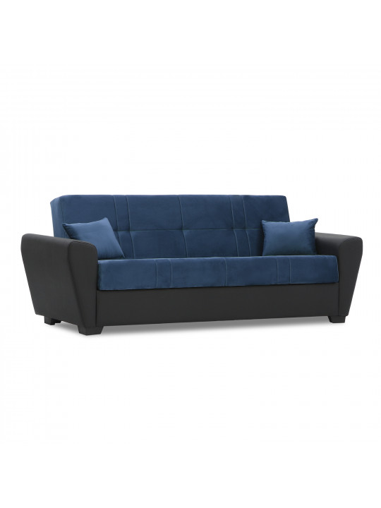 диван HOBEL MODERN ECONOM BLACK 4503/BLUE LETTO 21 G (2)