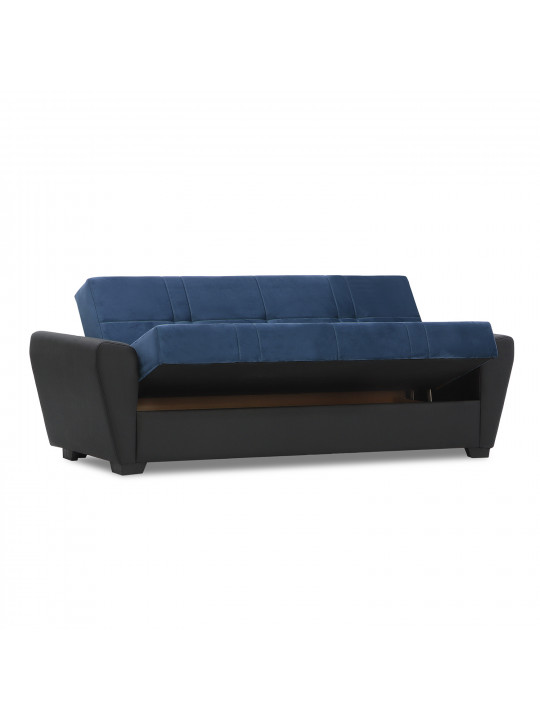 диван HOBEL MODERN ECONOM BLACK 4503/BLUE LETTO 21 G (2)