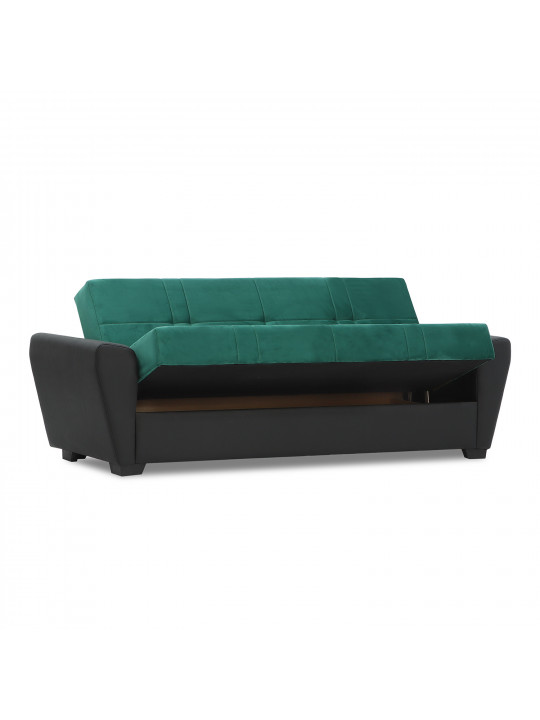 დივანი HOBEL MODERN ECONOM BLACK 4503/GREEN LETTO 14 G (2)